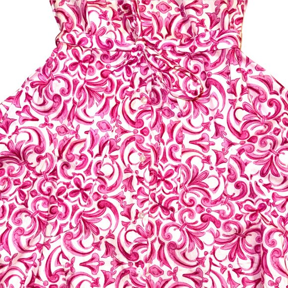 CYNTHIA STEFFE | Paisley Print Collared Button-Up Belted Mini Dress Size Small - Picture 4 of 6